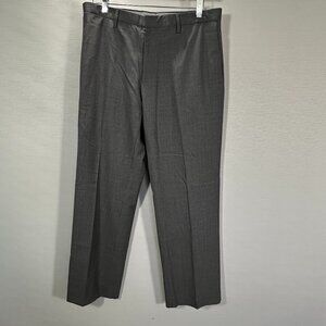 Banana Republic Pants Mens 33 Classic Gray Wool Dress Flat Front Pockets Lined